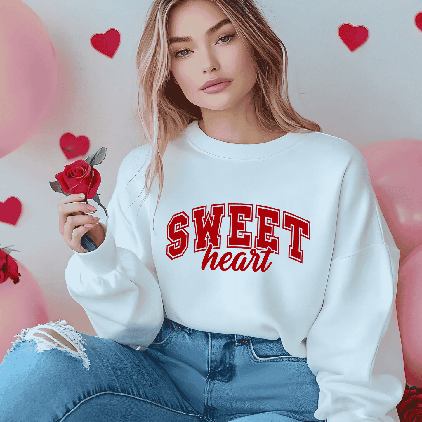 Cozy G180 Gildan Valentine Sweater
