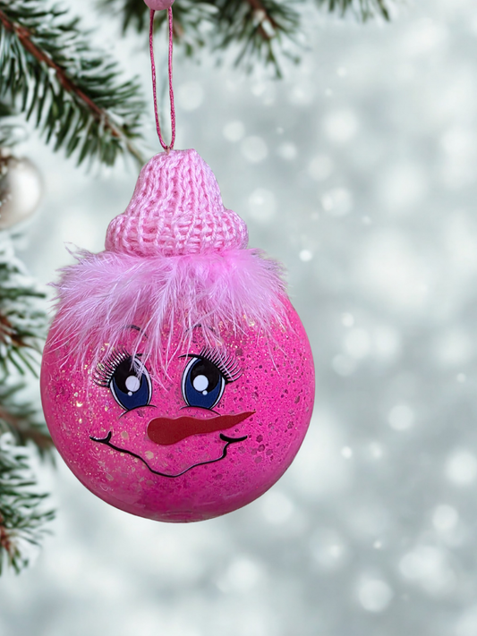 Pink Glow-in-the-Dark Character Ornament - 3.15" Flat Disc