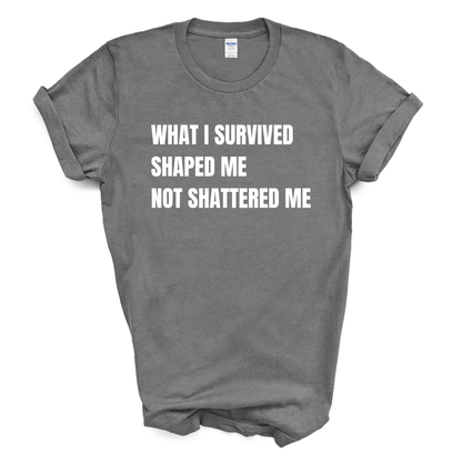 What I Survived Shaped Me Not Shattered Me T-Shirt