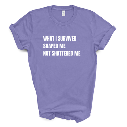 What I Survived Shaped Me Not Shattered Me T-Shirt